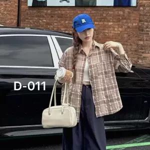 스파이더맨 빈티지 가을 여친 순면 긴팔 카디건 체크 셔츠 상의 OPH3