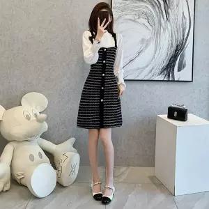 스파이더맨 원피스 니트 치마 투피스 여성치마 여리여리한 허리 여리여리하게 스몰룩 휴가 OPH3