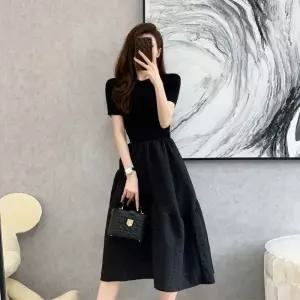 스파이더맨 여성 원피스 치마 니트 검정 볼륨 작은 반폴라 OPH1