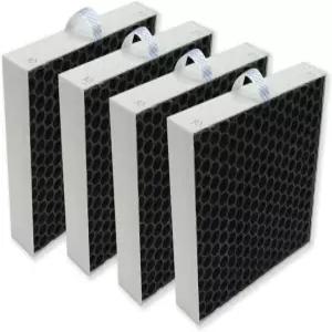 BLUEAIR 5410i 5440i 먼지 자석 공기청정기 5400 시리즈 2팩 필터 4개 H13 헤파 3단 여과 활성탄 2-IN-1과