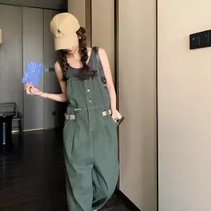 스파이더맨 가을 캐주얼 바지 여성용 멜빵바지 점프슈트 슬림핏 OPH3