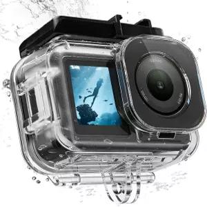 스노클링 서핑 다이빙을 위한 강화 유리 렌즈가 장착된 60M 수중 하우징과 DJI 오스모 액션을 김서림 방지