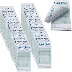 서버용 게스트 체크 30팩 1500개 주문 노트 패드 웨이트리스 메모 용지 북