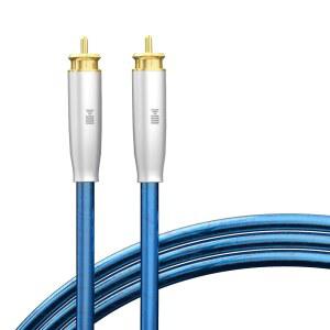 RCA 장치용 INTERFACE 케이블 은도금 오디오 차폐 서브우퍼 KAIBOER AS