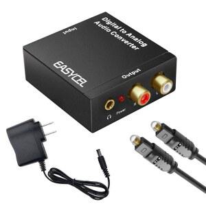 이지셀 오디오 DAC SPDIF 아날로그 5MM 아날로그 동축 토슬링크 디지털 변환기