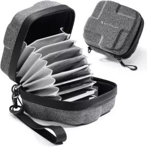 K F 컨셉 10 in 1 렌즈 필터 케이스 핸드 스트랩이 있는 최대 82mm 하드 쉘 카메라 파우치 ND UV CPL 방수