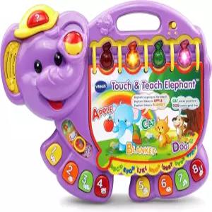 VTech 코끼리를 만지고 가르치다 보라색
