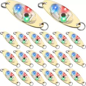 LED 낚시 수중 스푼 유인 물속 플러셔 배스 할리벗 소금물 트롤링 딥 드롭 라이트 조명 미끼 플래셔