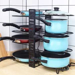 후라이팬 정리대 뚜껑 거치대 냄비 정리 씽크대 선반