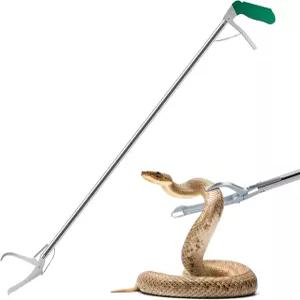GYORGKSHI 47인치 엑스트라 헤비 듀티 뱀 집게 파충류 잡기 포수 와이드 턱 핸들링 도구
