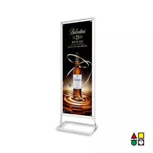 혜명생필품마트 아이언배너 IB-50150W 백색 양면인쇄 광고 철제배너 포스터 입구간판 광고판