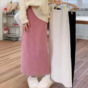 [SBD] 골덴 여성치마 A라인 롱스커트 밴딩