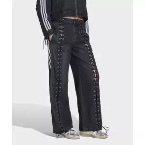 매장정품 ADIDAS 아디다스 데님 파이어버드 레이싱 트랙 팬츠 - 블랙 KS3878 1290647