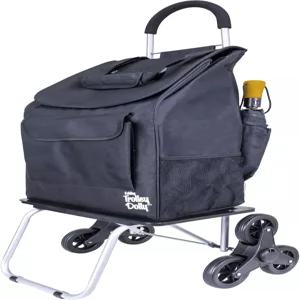 dbest 제품 계단 등반가 더 큰 트롤리 돌리 블랙 식료품 쇼핑 접이식 카트 콘도 아파트 44인치