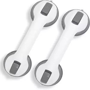 시니어용 샤워 그립 바 강력한 지지력을 갖춘 흡입 노인용 핸들 노드릴 안전 욕실 지지대 2팩