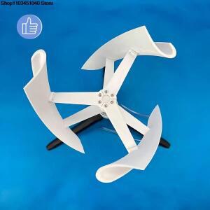 수직 축 브러시리스 bldc DC 발전기, 3 잎 마이크로 풍력 대체 에너지 1-25W,