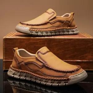 남성용 하이탑 워킹화 봄가을 토오픈 캐주얼 빅사이즈 수제화 리얼 가죽 슈즈 CH3