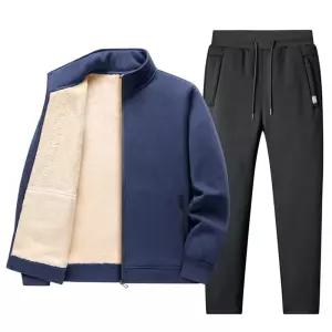 남자 추동 캐주얼 가디건 후드 코트 기모 세트 세무 긴팔세트 트레이닝 도톰 CH3