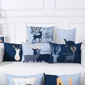 블루 쿠션 거실 모던 디자인 힙한 쇼파