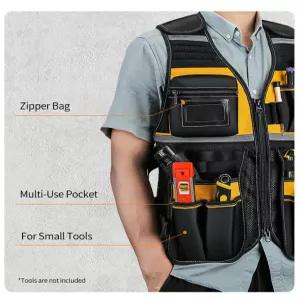 공구 가방 조끼 수납 홀더 다용도 조절 가능한 스트랩 작업장 장인 편리한 정원 가꾸기 다중 포켓