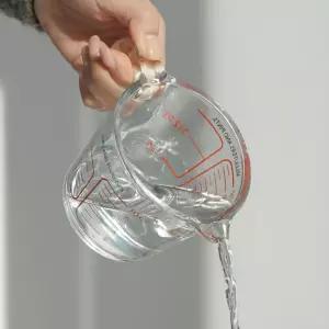 내열 유리 계량컵 베이킹 비커 눈금 조리용기 350ml 계량도구