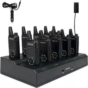 레테비스 RT22S 무전기 휴대용 FRS 양방향 라디오 10팩 10방향 멀티 갱 충전기 비즈니스 창고 학교용 충전