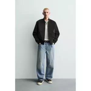 ZARA 테크니컬 봄버 재킷 - 블랙 372790