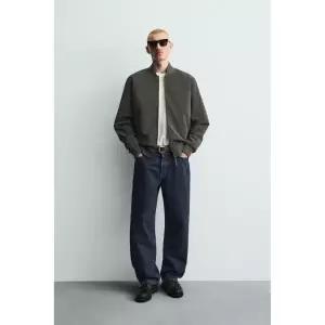 ZARA 테크니컬 봄버 재킷 - 그레이 블루 372877