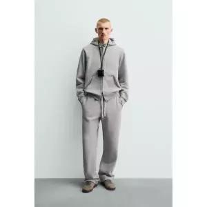 ZARA 헤비웨이트 ORIGINS 지퍼 후드 스웨트셔츠 - 그레이 372984