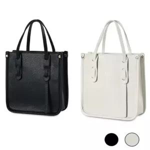 깔끔한 다지인 사계절 토트백 크로스 지퍼 오픈클로징 라탄백 라탄가방 캔버스백