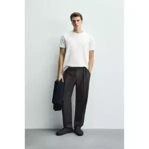 ZARA 미디엄 웨이트 베이직 티셔츠 /02 - 화이트 372902