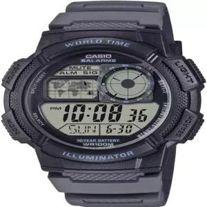 카시오 AE-1000W 시리즈 블랙/블랙 10년 배터리 세계 시간 일일 알람 디지털 일루미네이터 시계