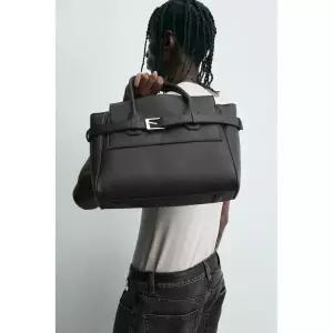 ZARA 벨트 디테일 토트백 - 블랙 372875