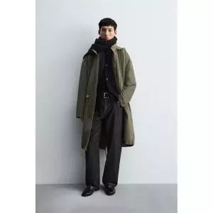 ZARA 투인원 탈부착 파카 - 카키 372810