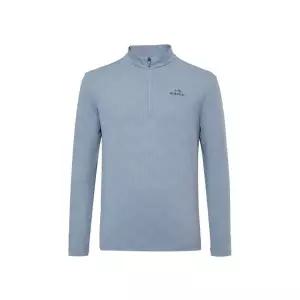 EIDER PERFORMANCE 남성 자카드 긴팔짚업 티셔츠_Grayish BLUE 109713