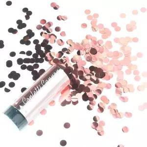 플라워샤워 폭죽 메탈로즈골드 파티꽃가루폭죽 소형