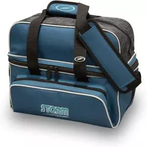 스톰 2볼 디럭스 토트 볼링백 - 스틸 블루/블랙