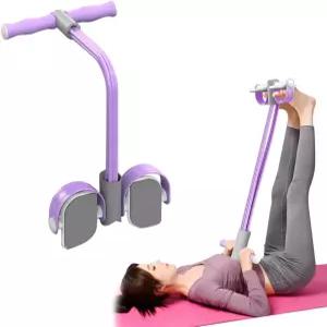 복부 트레이너 윗몸 일으키기 훈련 장비 6개의 튜브 피트니스 탄성 풀 로프 텐션 풀업 필라이트 발 페달