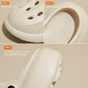 쉬헐크 여성용 여사친 여름 커플 펀칭 통굽 컴포트 슬리퍼 신발 슬립온 KKE2