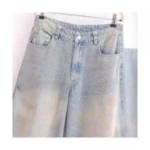 여성용 배기핏 청바지 봄 스트리트 찢어진 빈티지 진 CH1