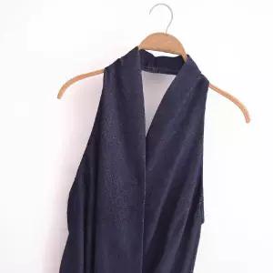 여성 원피스 봄 벨트 홀터넥 데님 OP1