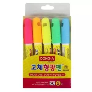 [문구/오피스] 도구 필기 필기용품 5색 학습용 문구 학생용 마카 고체 형광펜
