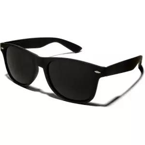 12175414 남자 선글라스 고급 명품 골프 패션 ShadyVEU 슈퍼 다크 블랙 렌즈 라운드 UV 보호 스프링 힌지