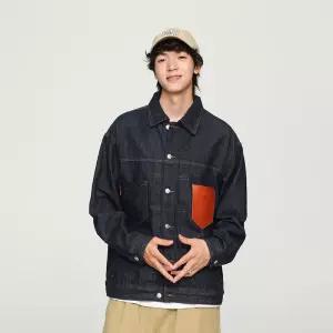 남사친 데님 가을 원색 워싱 코트 클래식 포켓 청자켓 재킷 CH3