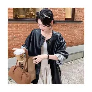 여성 자켓 가죽 코트 봄 가을 아우터 빈티지 재킷 OP3