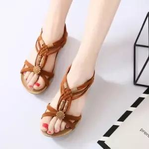 빅사이즈포함 여성 비즈샌들 스트랩 샌들 여자 끈샌들 여성샌들 스트랩샌들 끈샌들