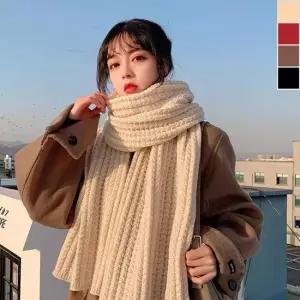 도톰 니트 머플러 1P 겨울 보송보송 보온 목도리 니트머플러 도톰목도리 겨울목도리