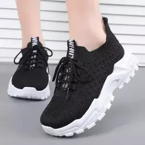 레터링 포인트 키높이 어글리 슈즈 메쉬 운동 일상화 여자헬스운동화 여성조깅화