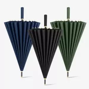 b2516 가죽 손잡이 24뼈대 튼튼한 장우산 골프우산 튼튼한우산 튼튼한장우산 골프우산