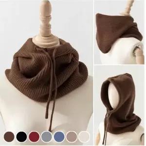 가을 겨울 따뜻한 니트 페이크 후드 목도리 넥워머 넥워머후드 후드넥워머 후드워머